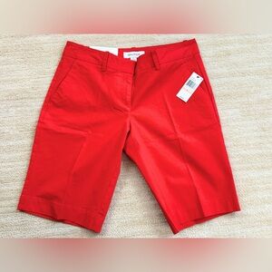 Nautica Women's Bermuda Summer Shorts, Red Size 2    (11" Inseam)